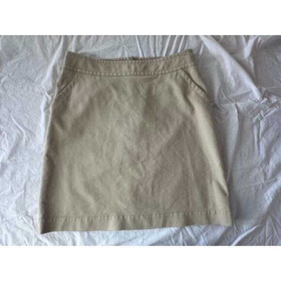 Banana Republic women's sz 8 tan /khaki stretch knee-length pencil skirt - Picture 2 of 8